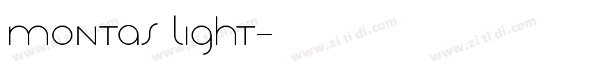 Montas Light字体转换